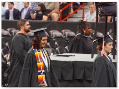 Hannah's in front because she'll be on the dais, ready to give her address to the class.